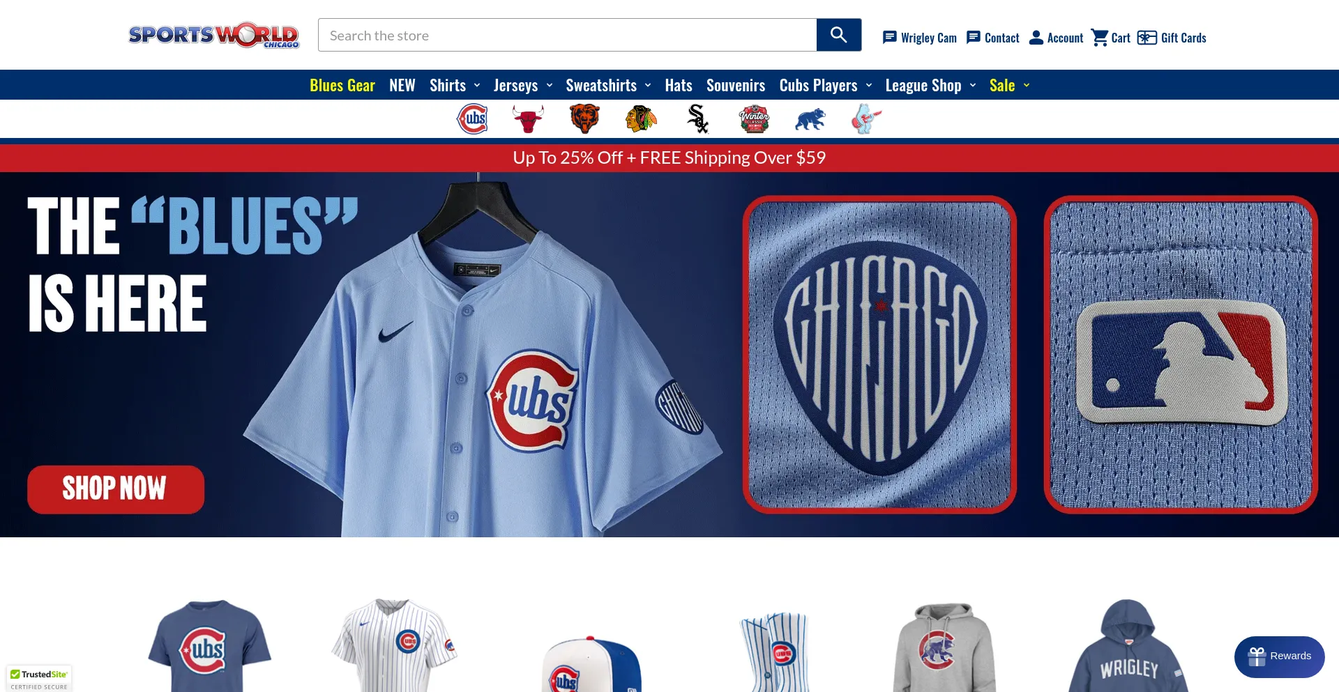 Website screenshot of Sportsworldchicago.com