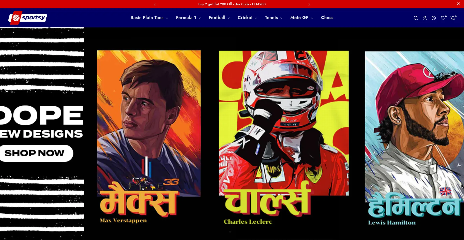 Website screenshot of Sportsy.store