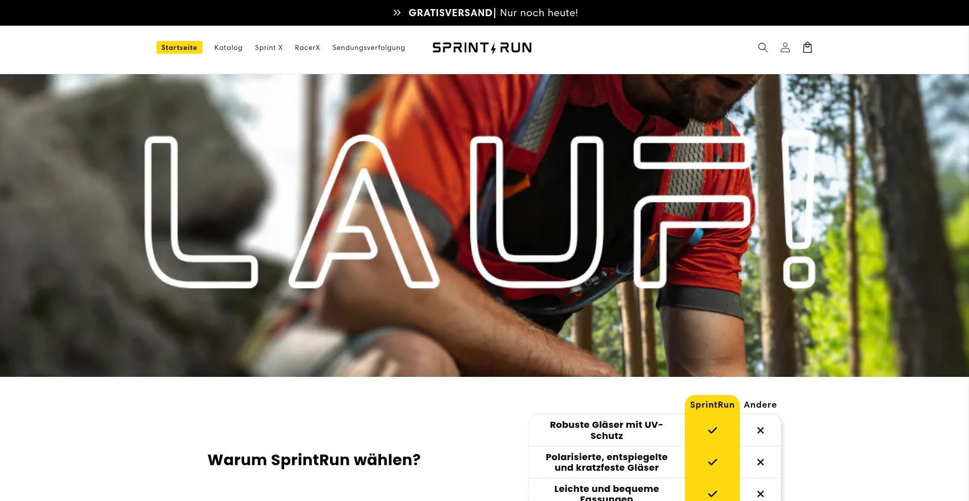 Website screenshot of Sprintrun-deutschland.com