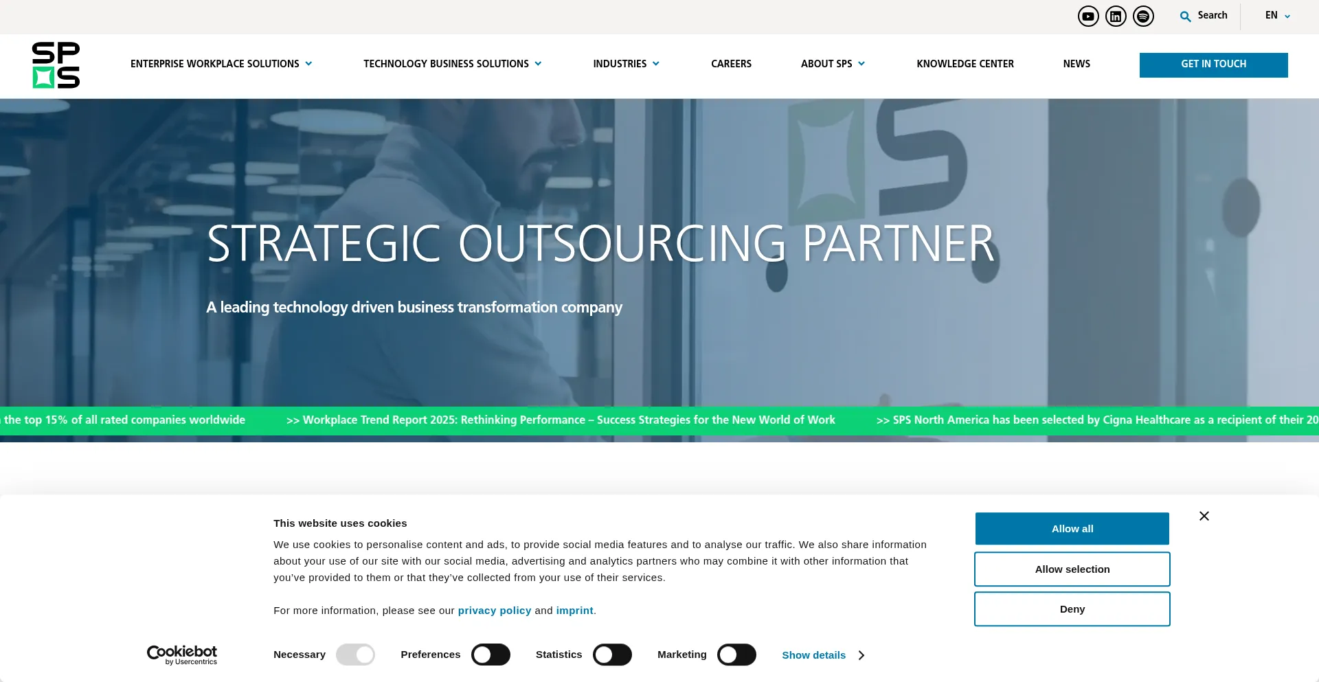 Website screenshot of Spsglobal.com