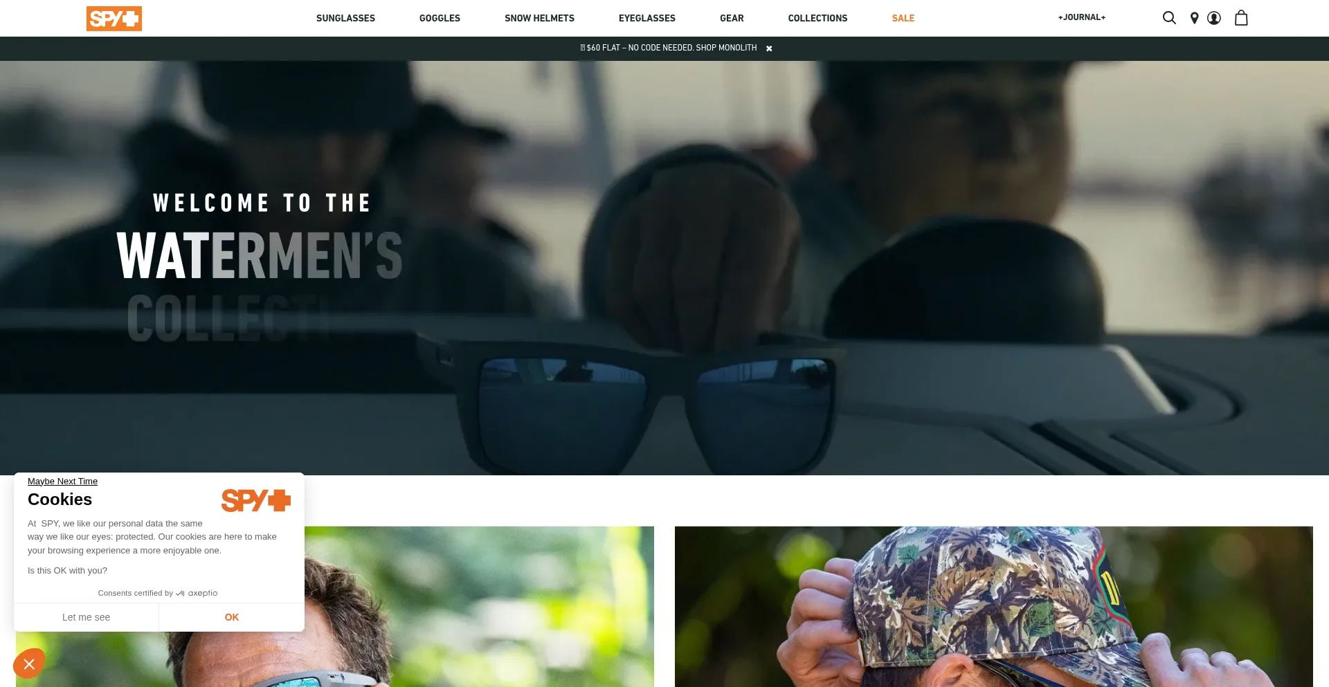 Website screenshot of Spyoptic.com