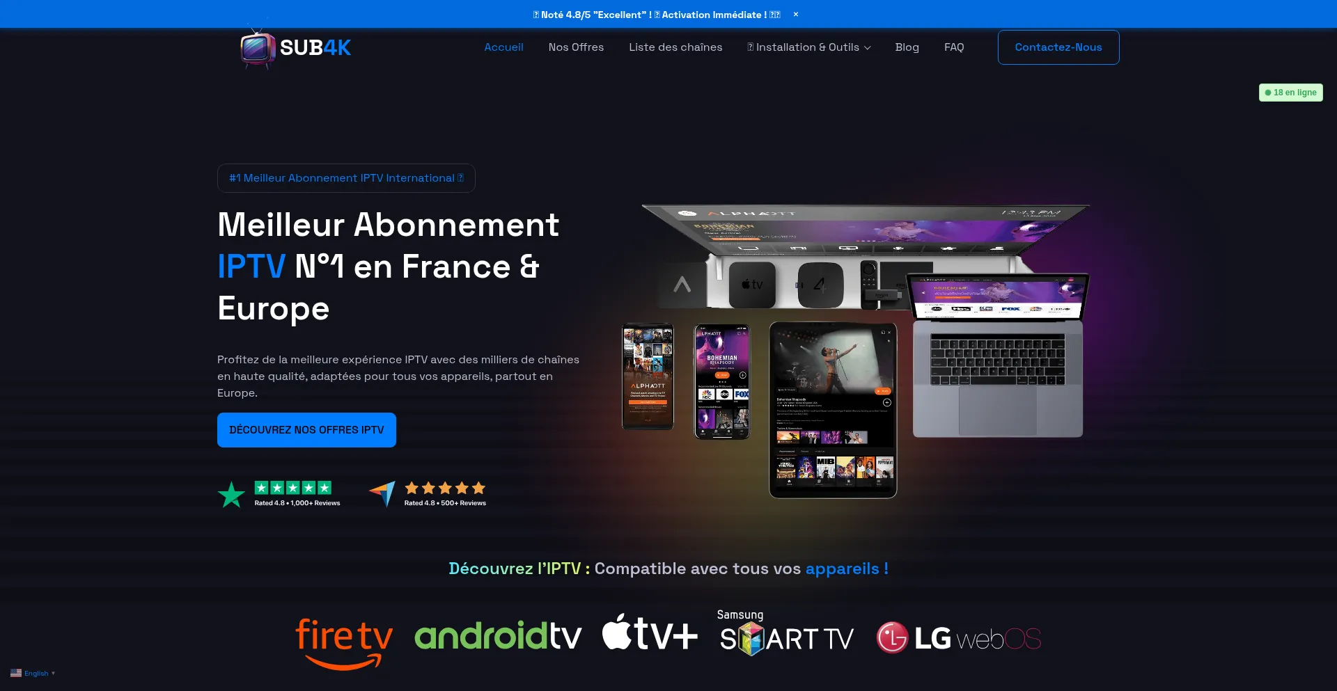 Website screenshot of Ssubservices4k.com