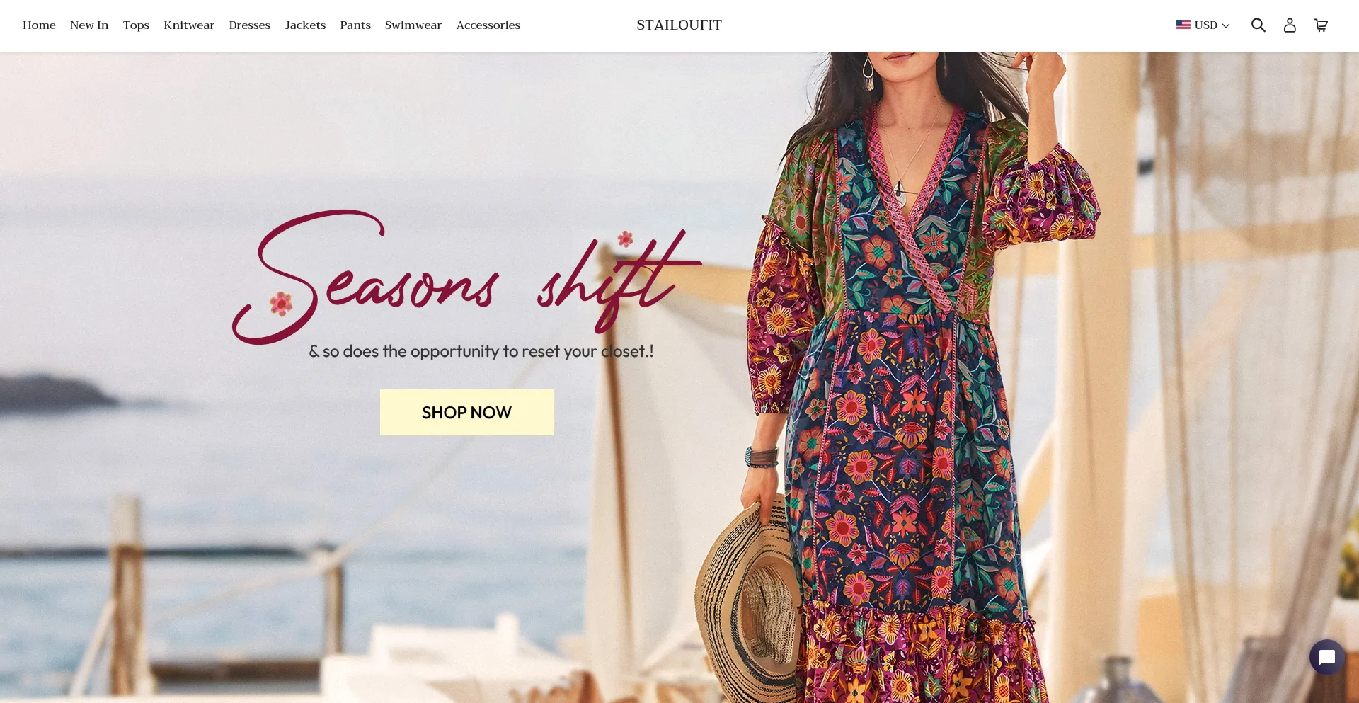Website screenshot of Stailoufit.com