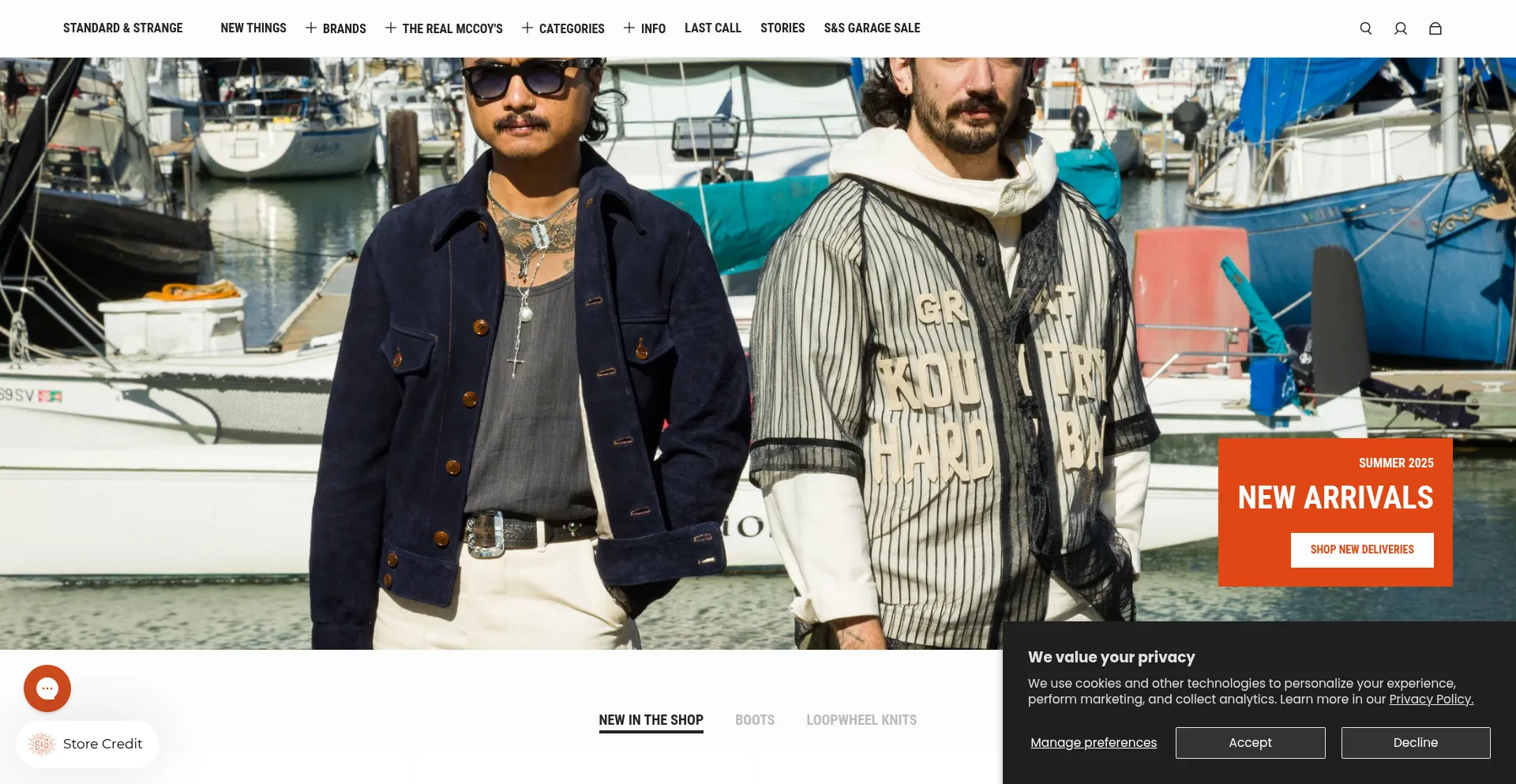 Website screenshot of Standardandstrange.com