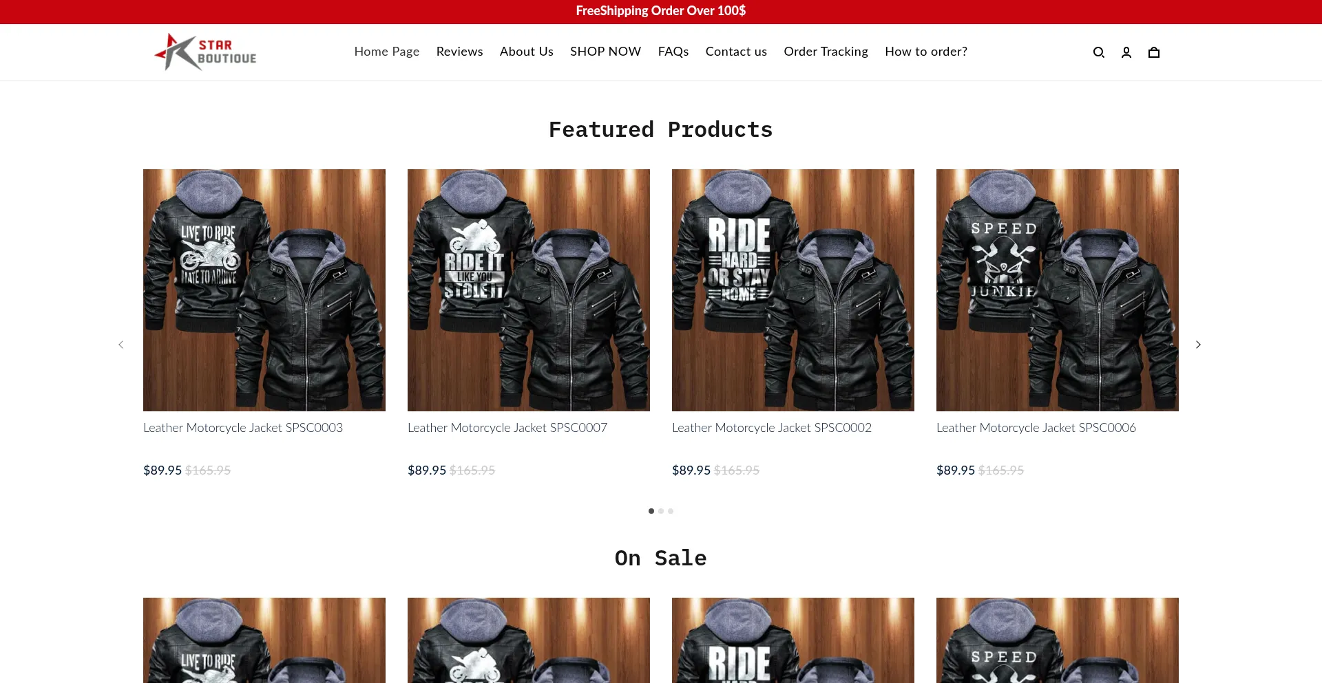 Website screenshot of Star-fashion.shop