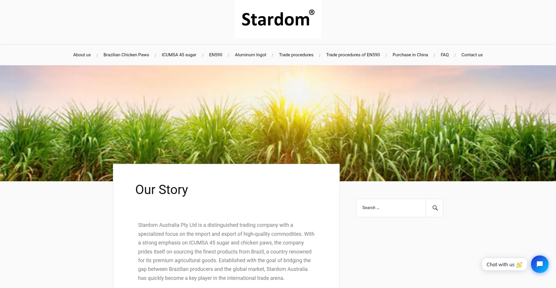 Website screenshot of Stardom.com