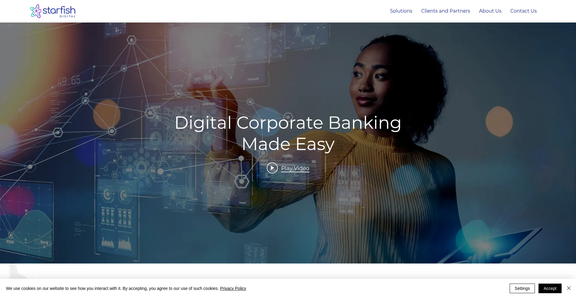 Website screenshot of Starfish.digital
