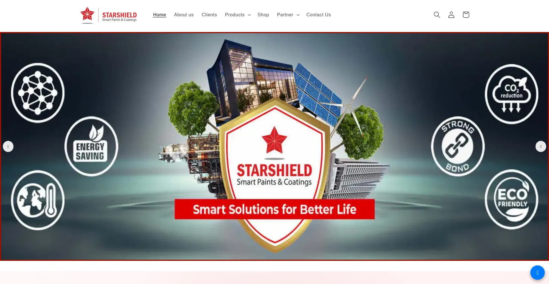 Website screenshot of Starshieldpaints.com