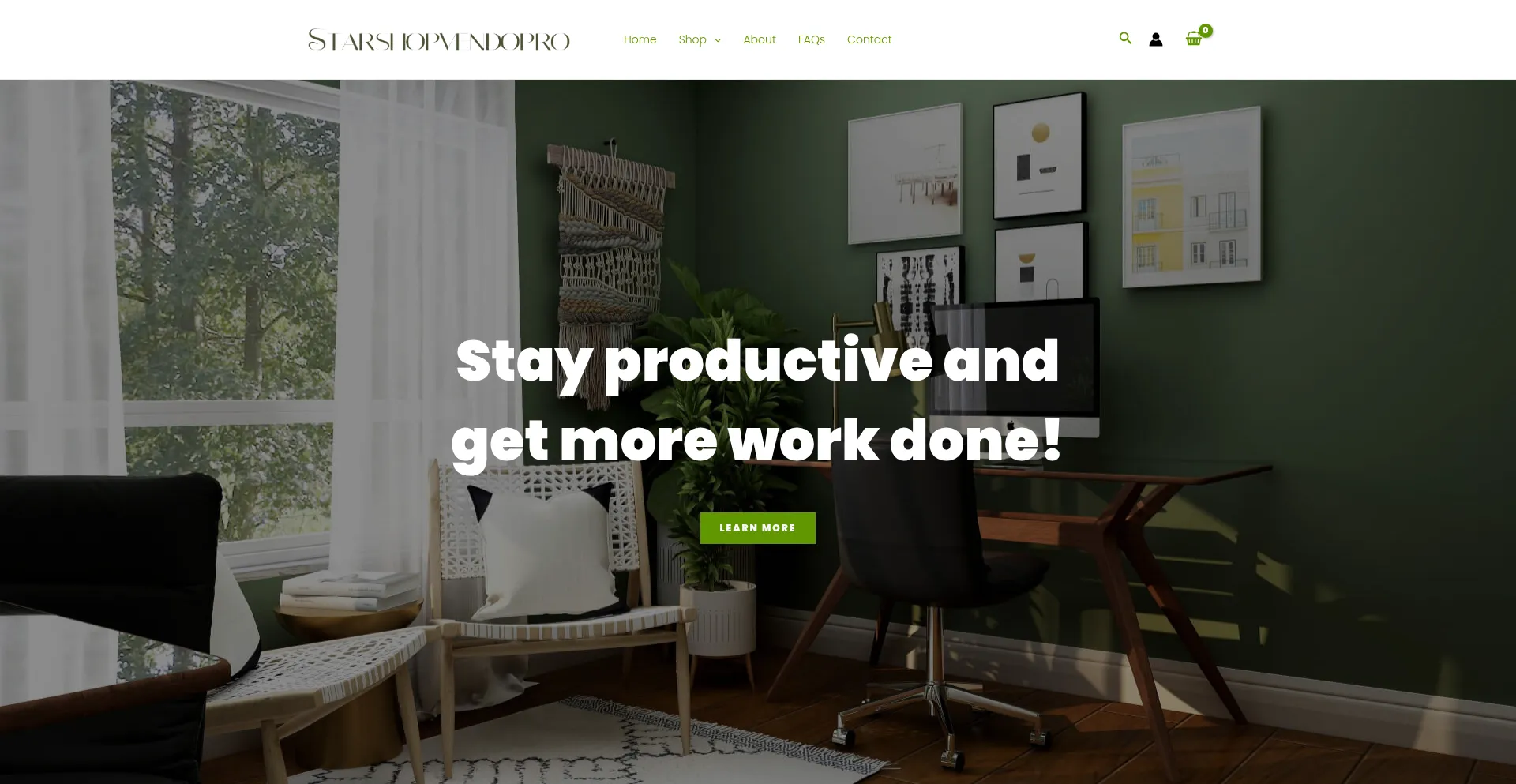 Website screenshot of Starshopvendopro.com