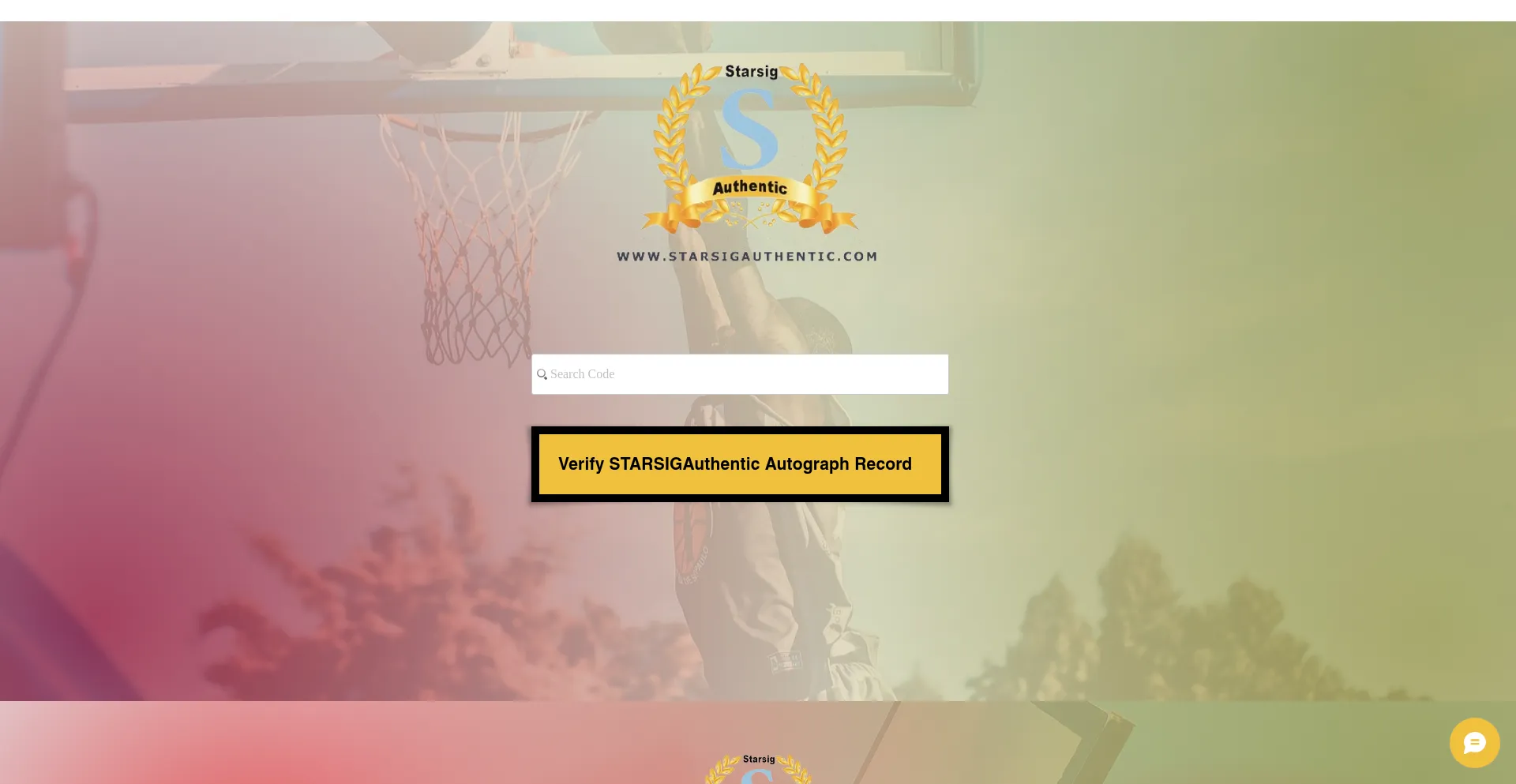 Website screenshot of Starsigauthentic.com