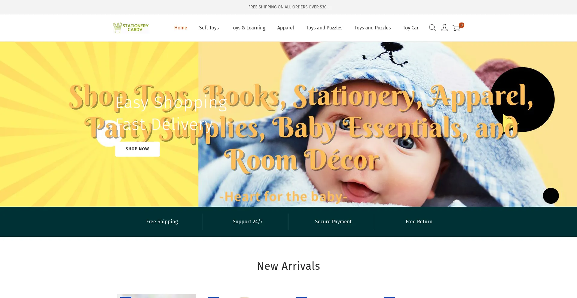 Website screenshot of Stationerycardv.com
