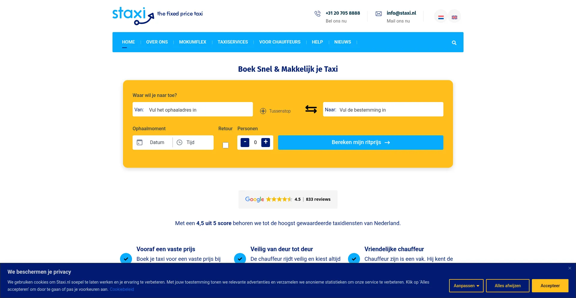 ¿És Seguro y Confiable Staxi.nl?