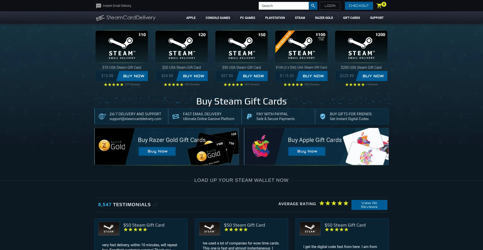 Steamcarddelivery.com