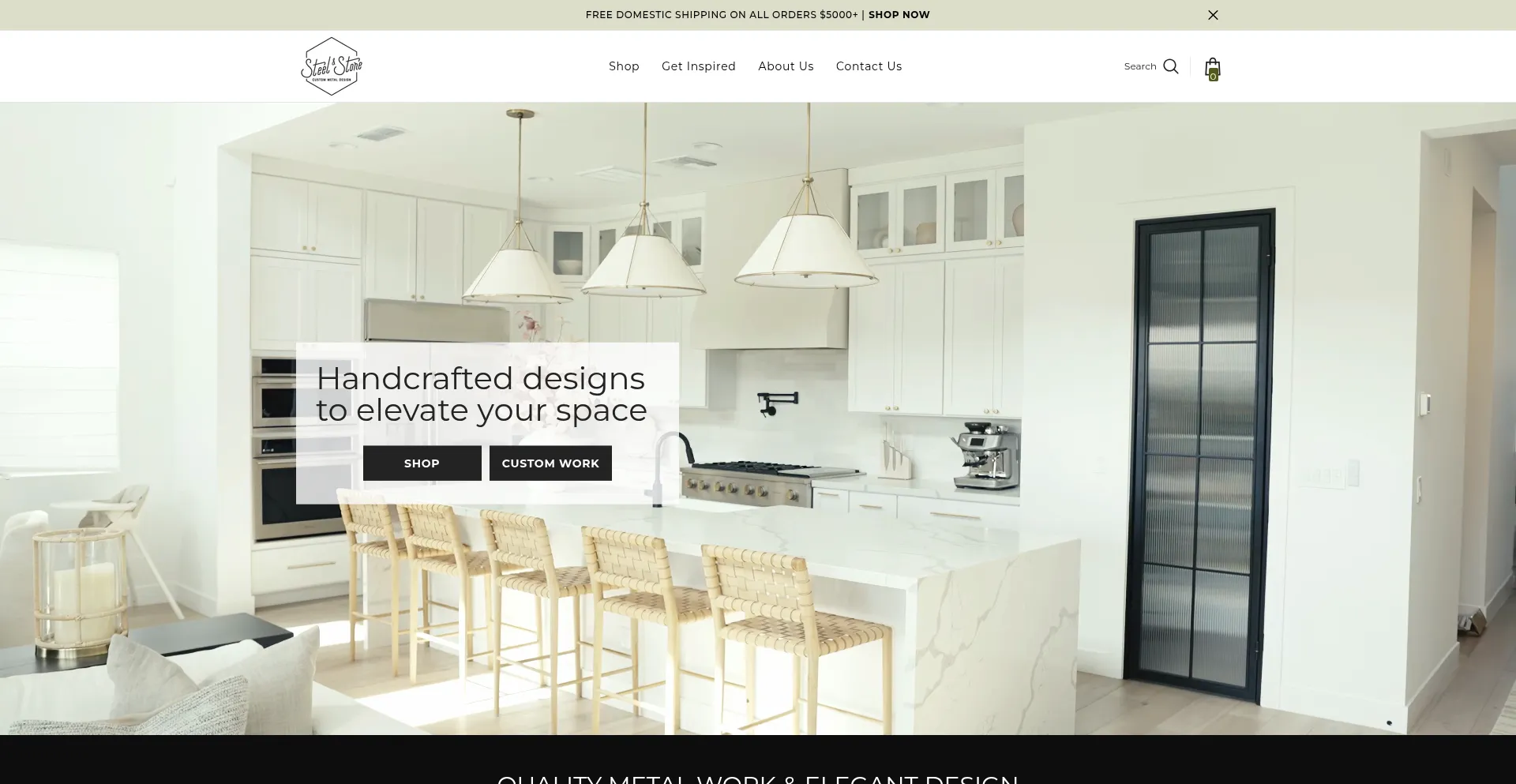 Website screenshot of Steelandstonellc.com