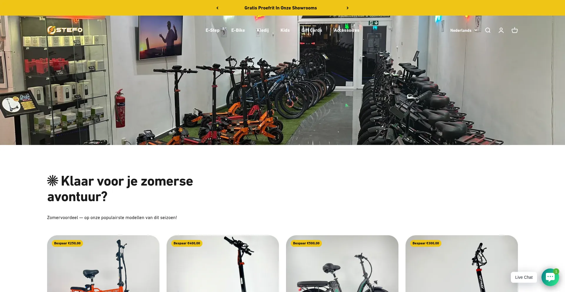 Website screenshot of Stefo.be