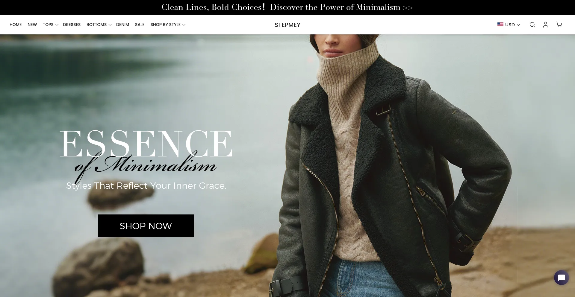 Website screenshot of Stepmey.com