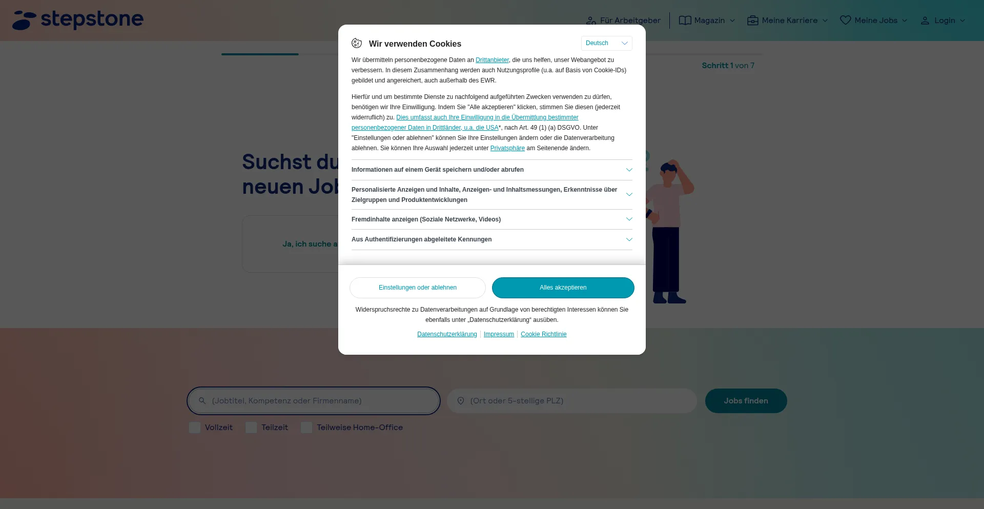 Stepstone.de Screenshot