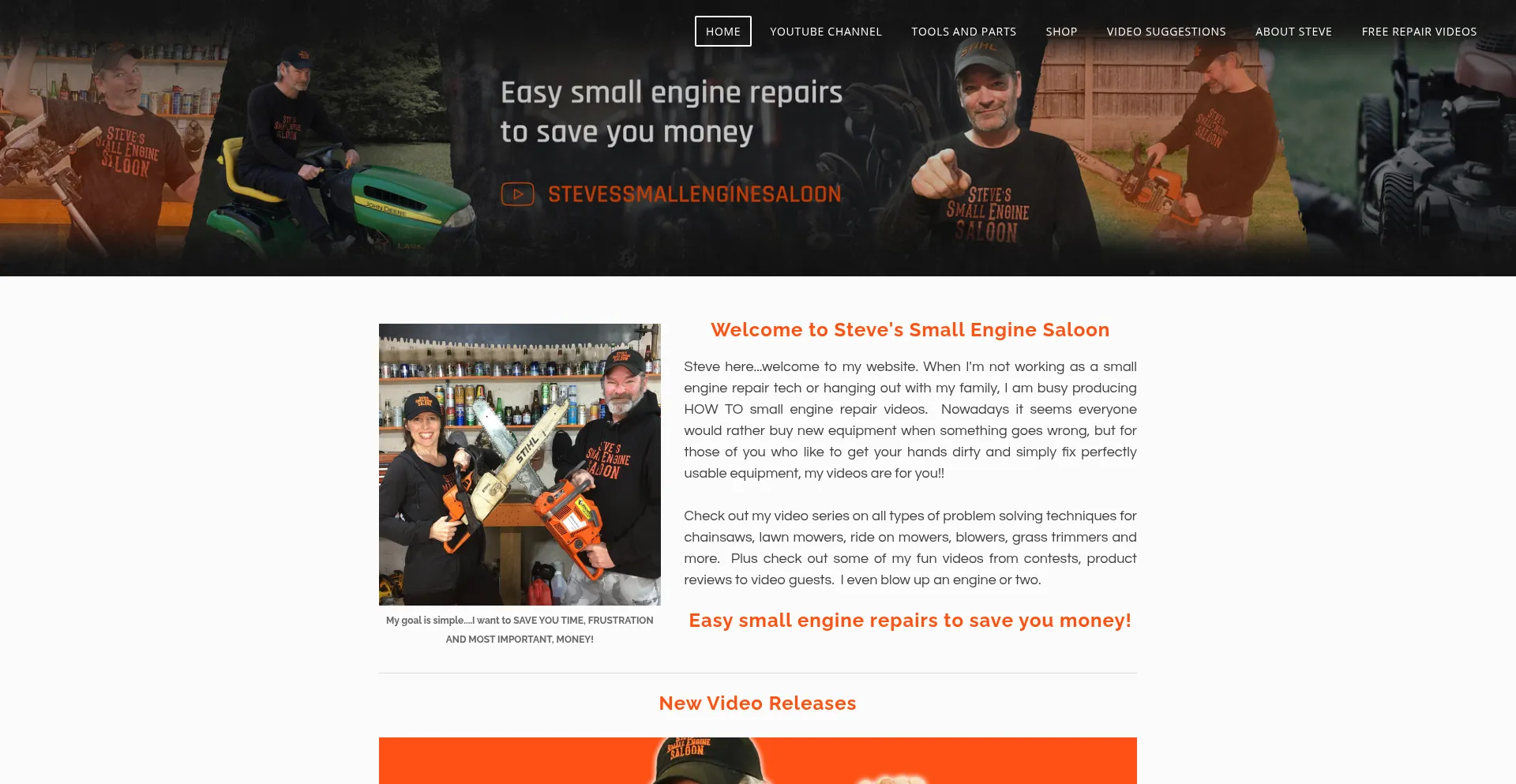 Website screenshot of Stevessmallenginesaloon.com