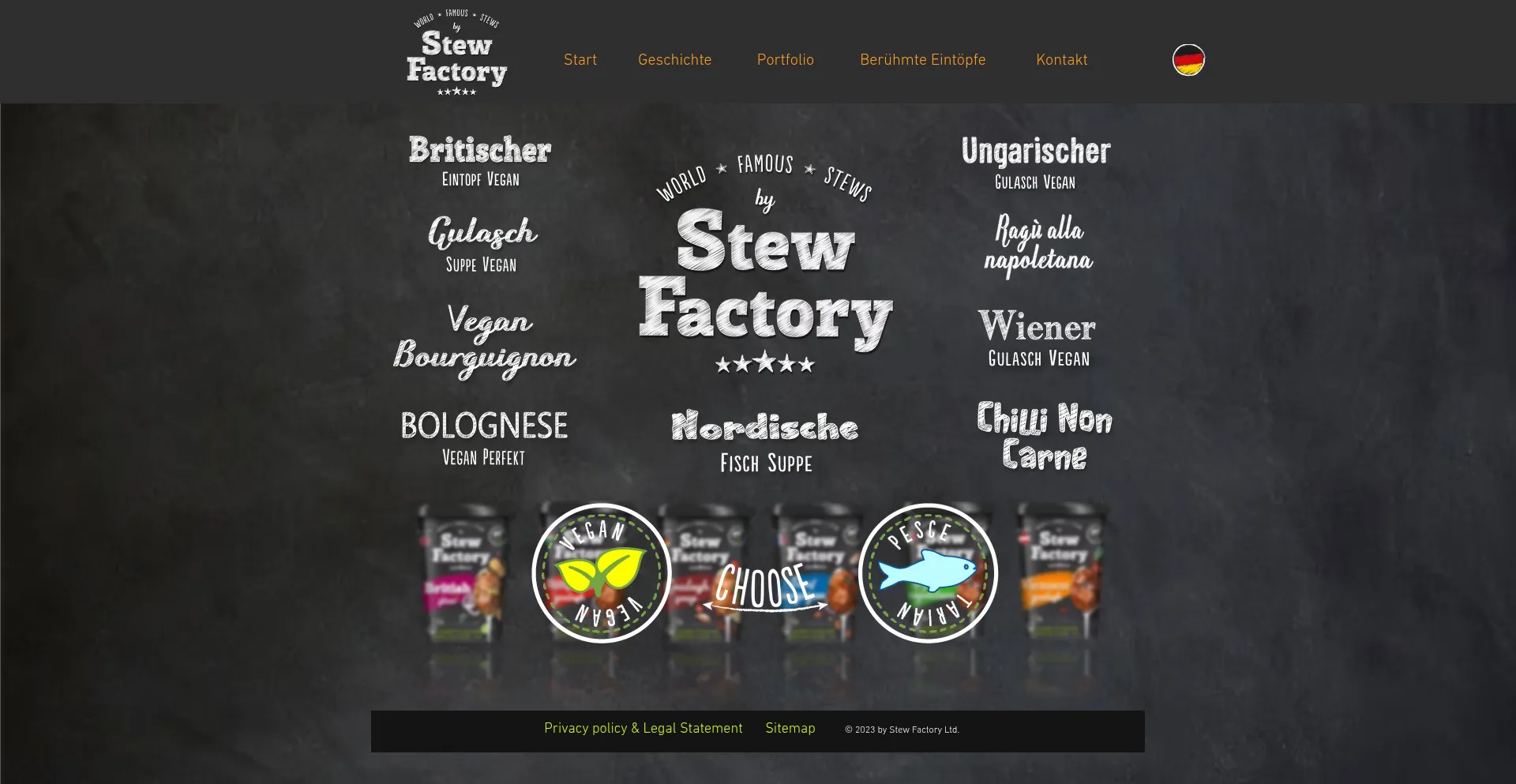 Website screenshot of Stewfactory.com