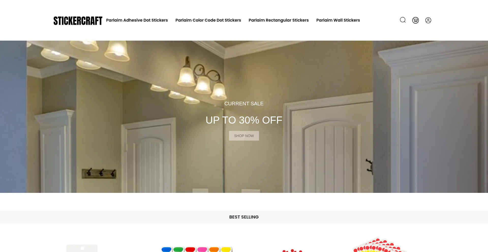 Website screenshot of Stickercraft.shop