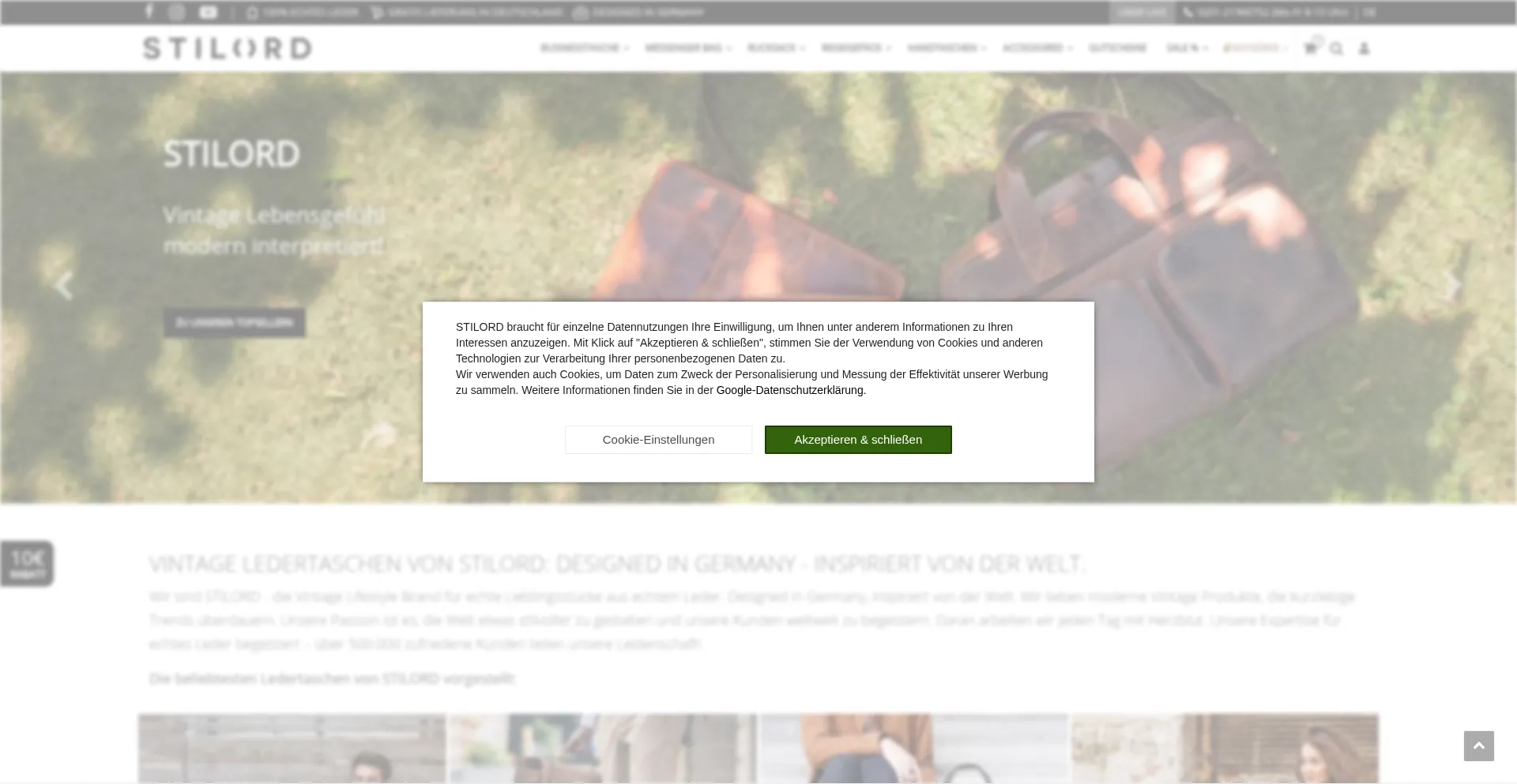 Website screenshot of Stilord.de