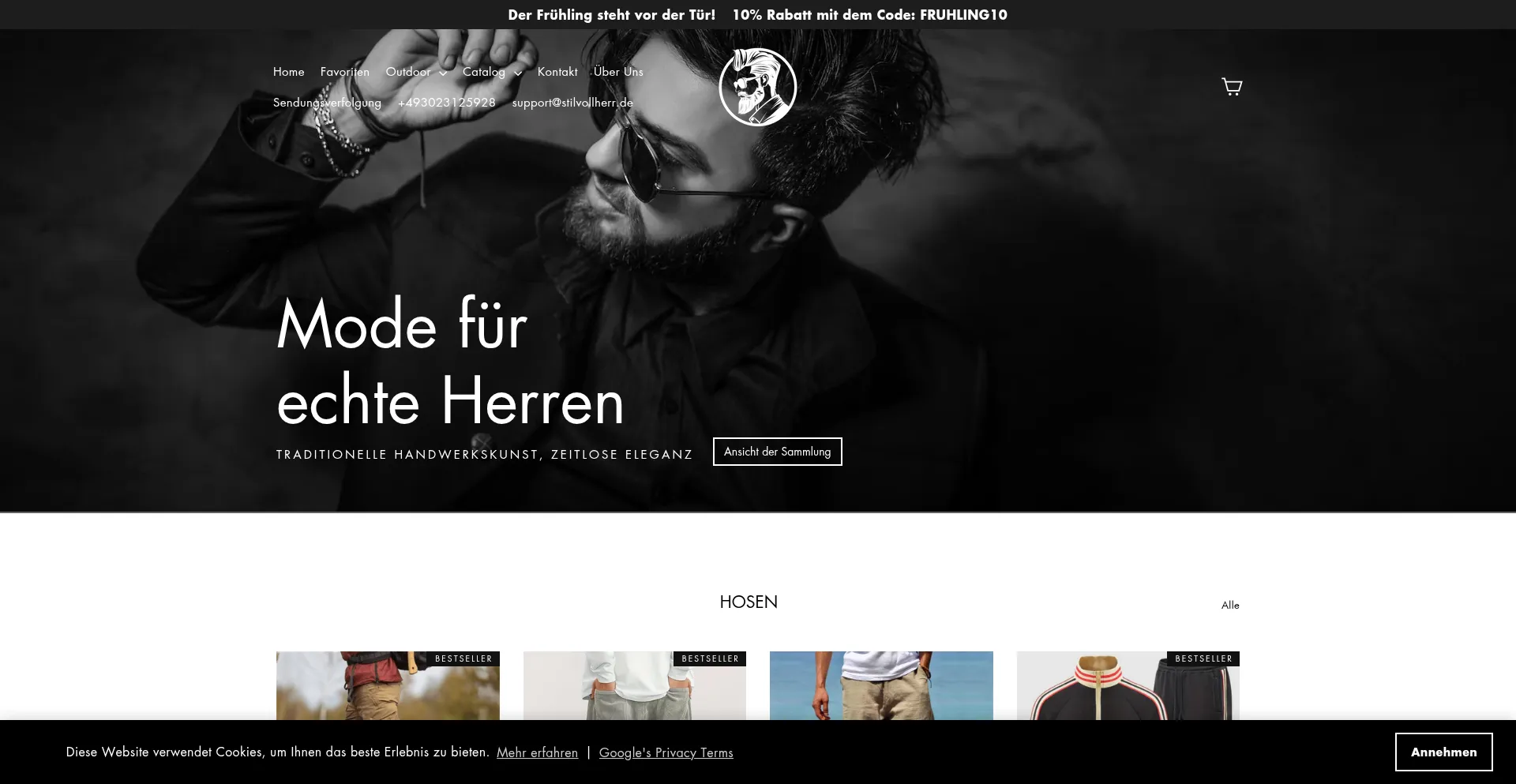 Website screenshot of Stilvollherr.de