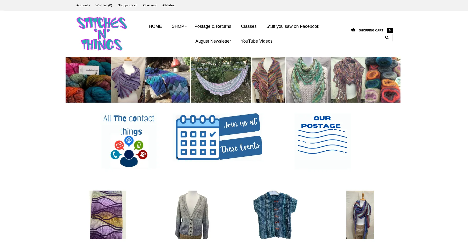 Website screenshot of Stitchesnthings.com.au