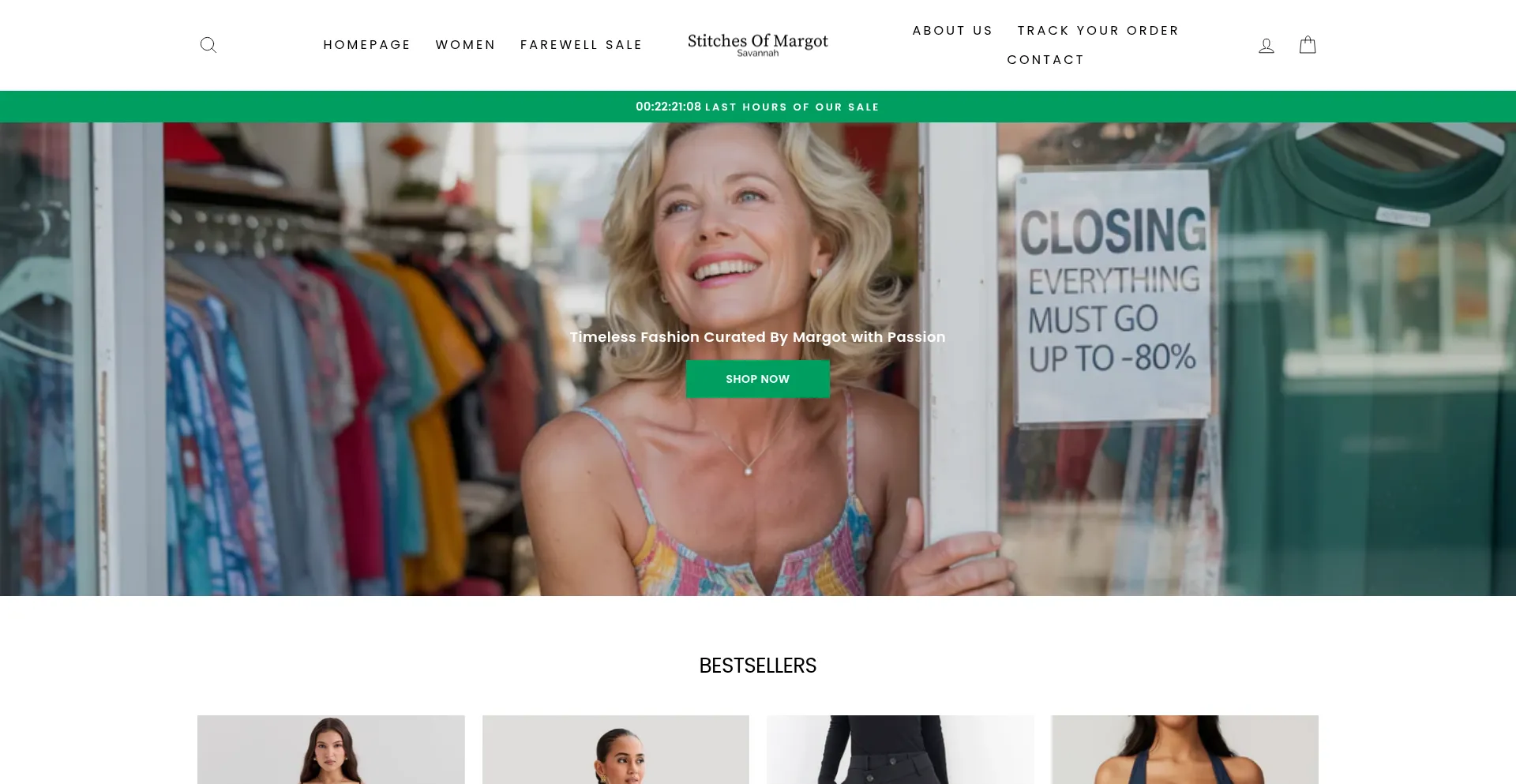 Website screenshot of Stitchesofmargot.com