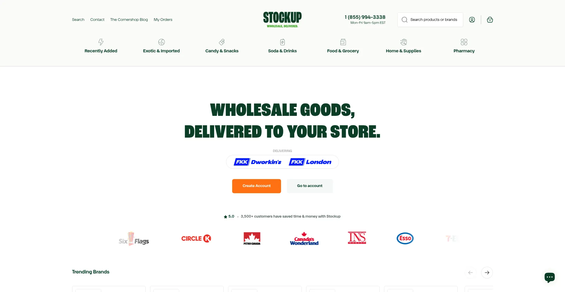 Website screenshot of Stockupmarket.com