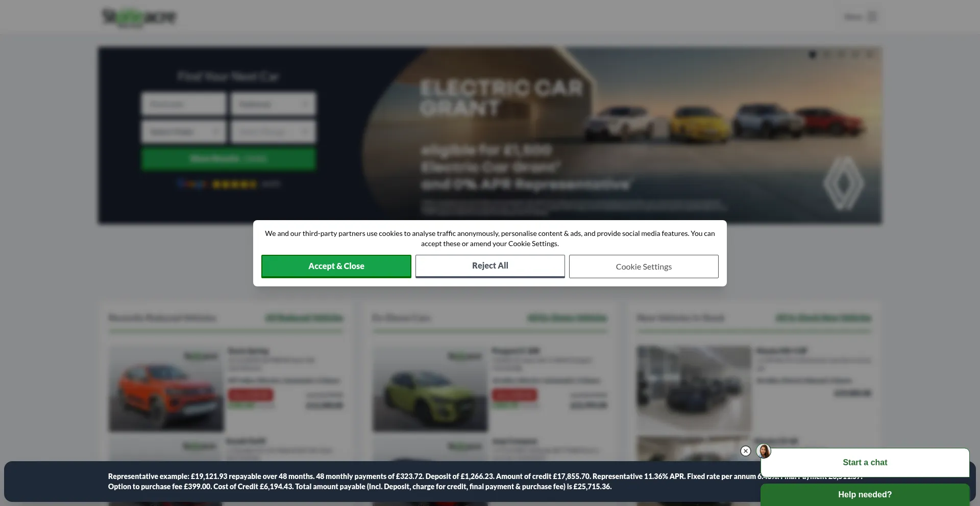 Stoneacre.co.uk Screenshot
