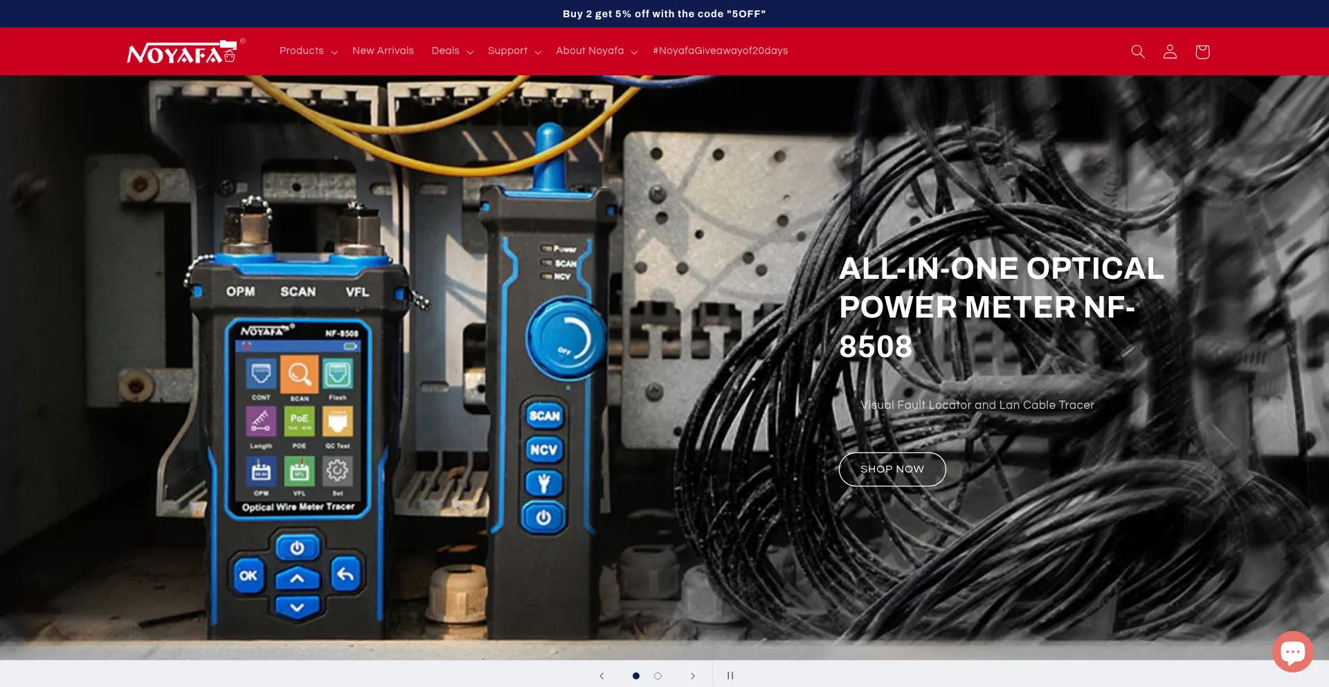 Website screenshot of Store.noyafa.com