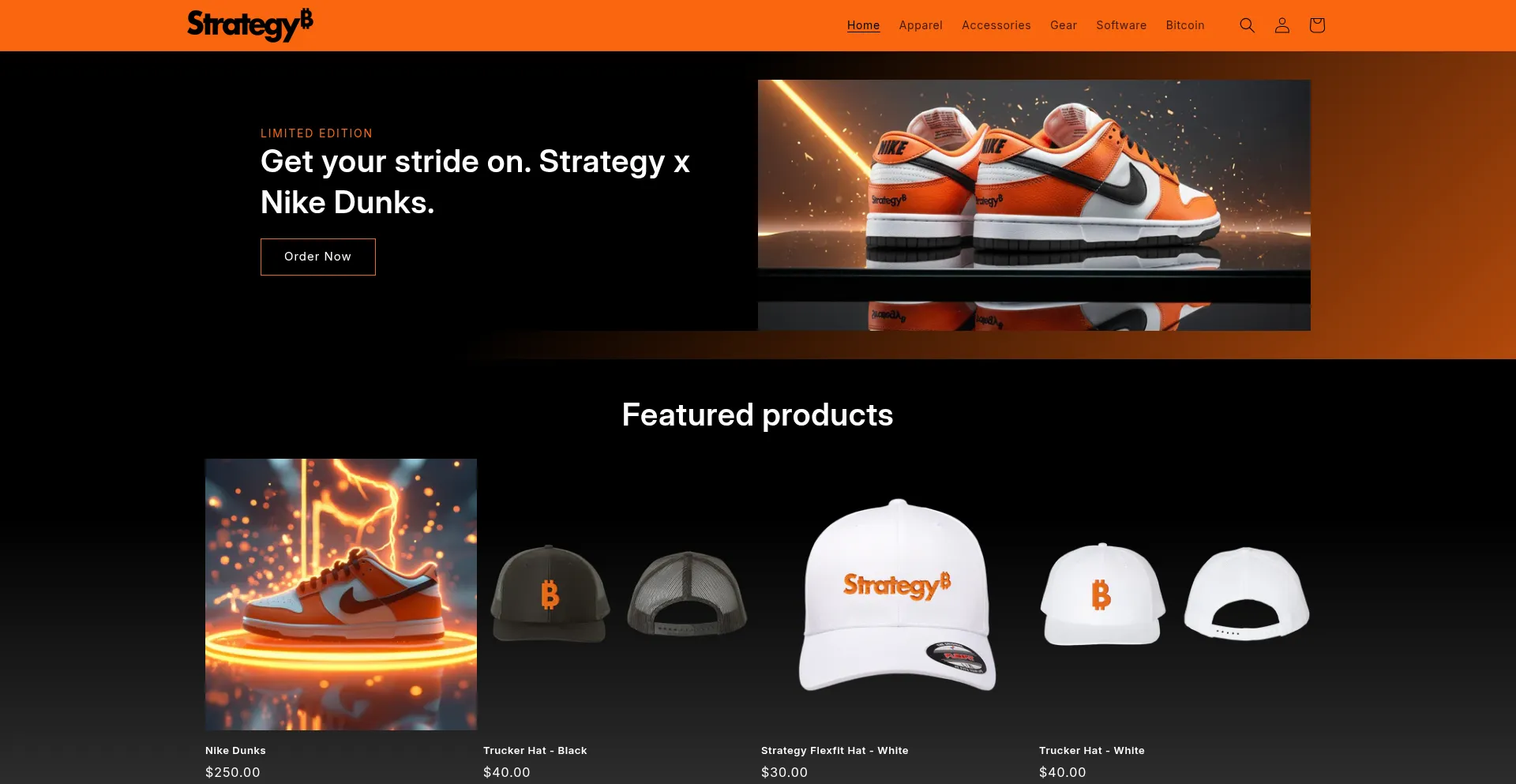 Website screenshot of Store.strategy.com