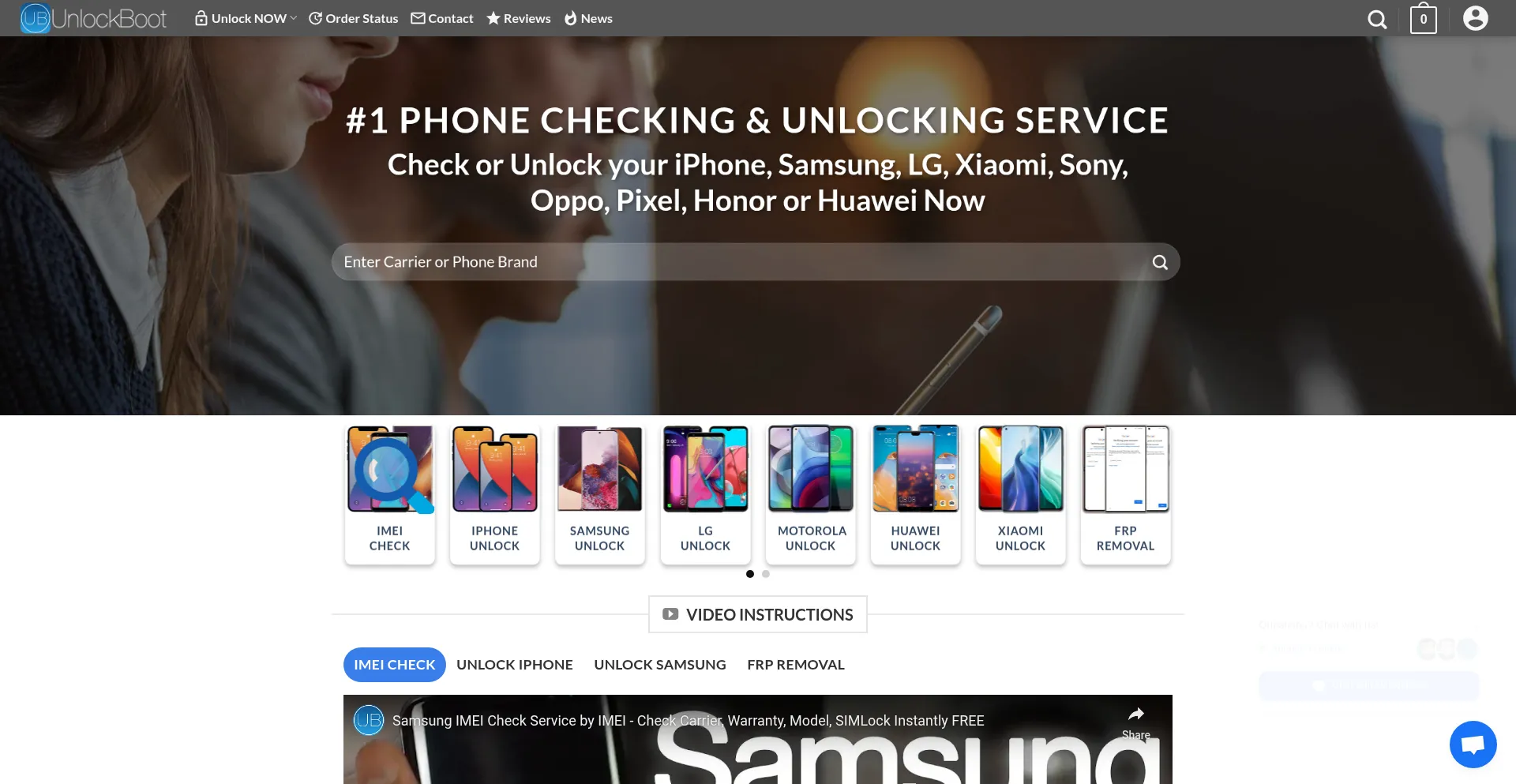 Website screenshot of Store.unlockboot.com
