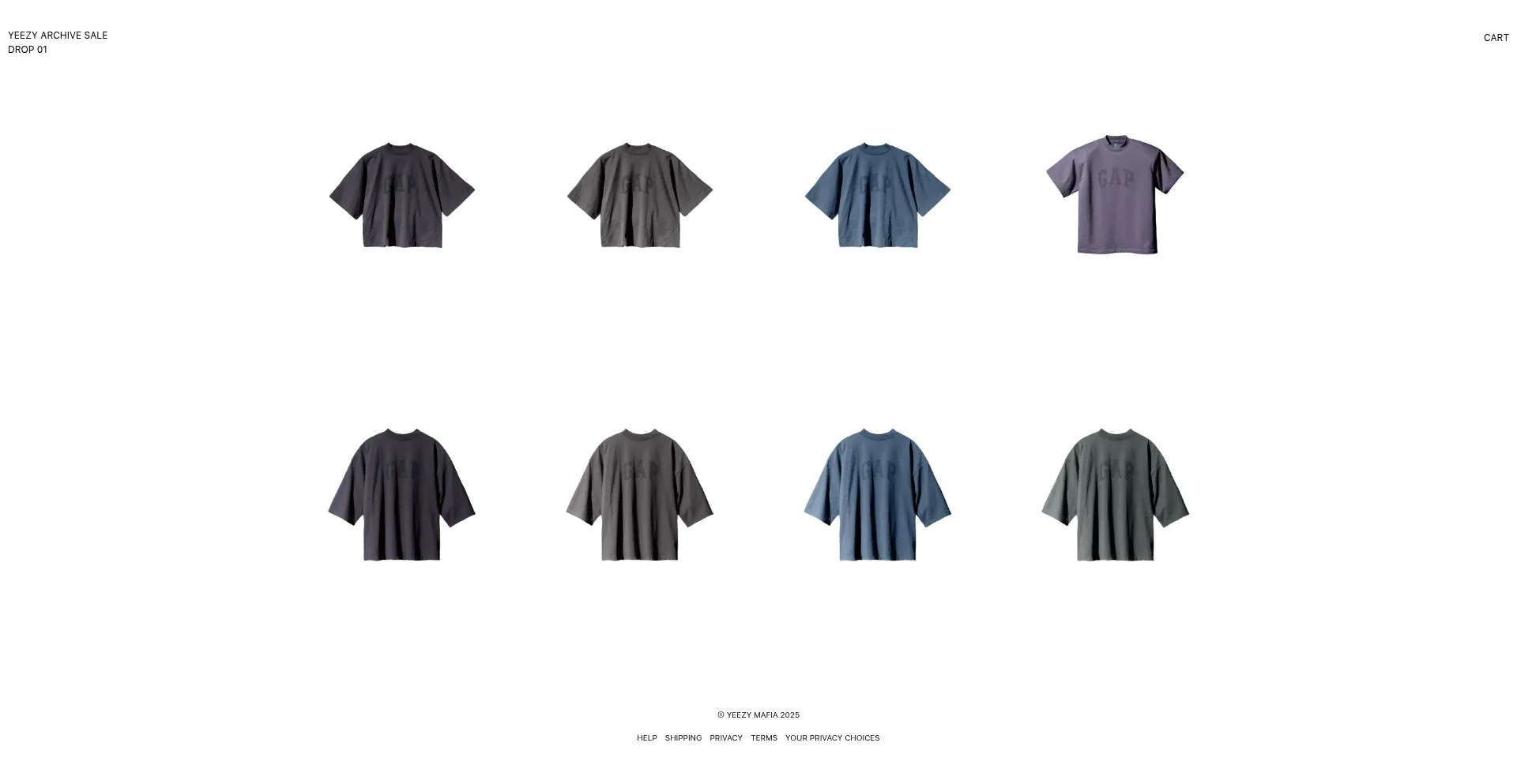 Website screenshot of Store.yeezymafia.com