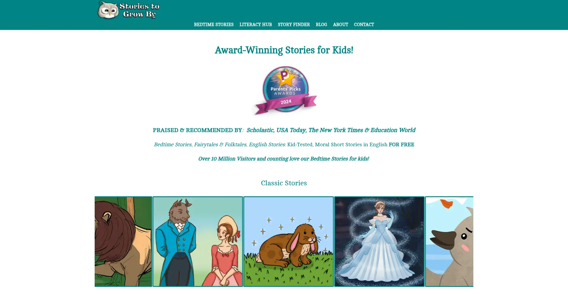 Storiestogrowby.org Screenshot