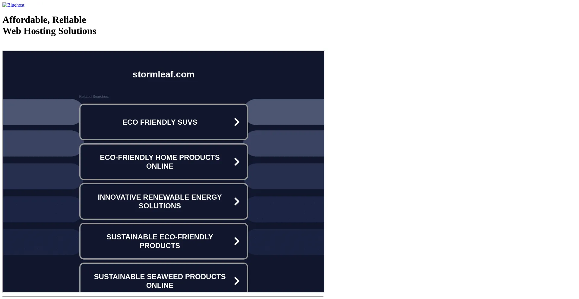 Website screenshot of Stormleaf.com