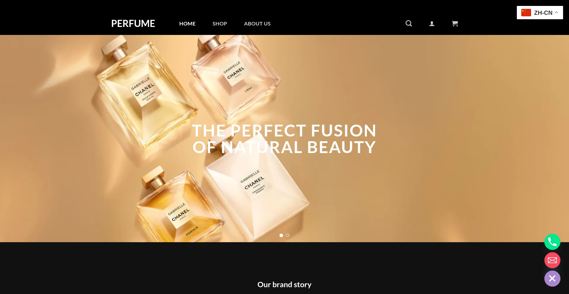 Website screenshot of Storyperfume.com