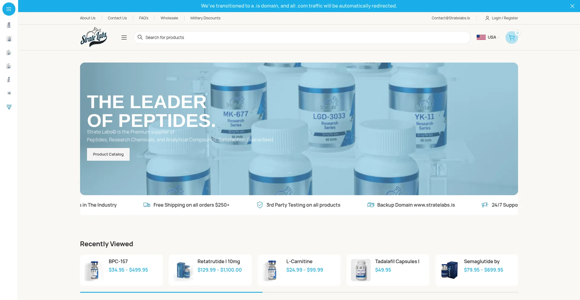 Website screenshot of Stratelabs.is