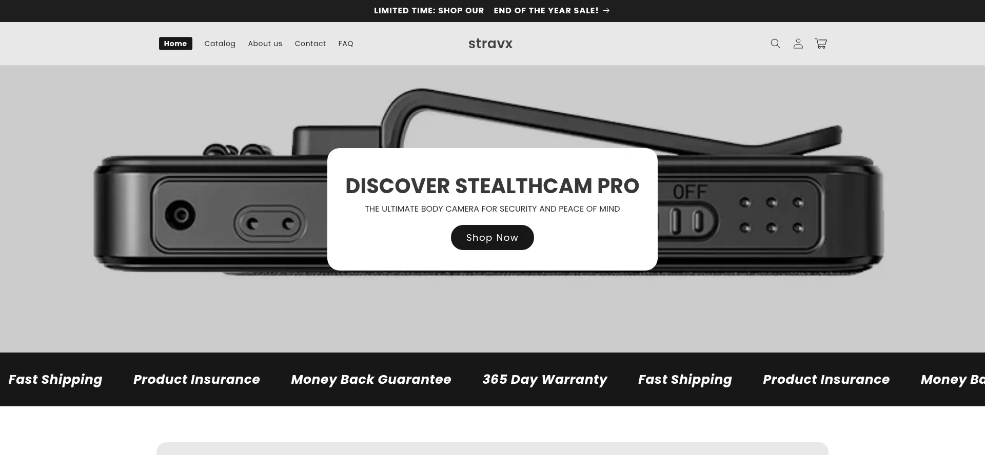 Website screenshot of Stravx.com