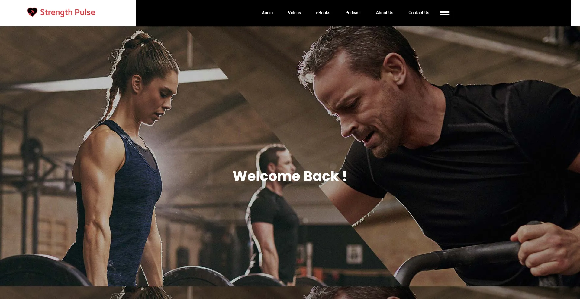 Website screenshot of Stregthpluse.co