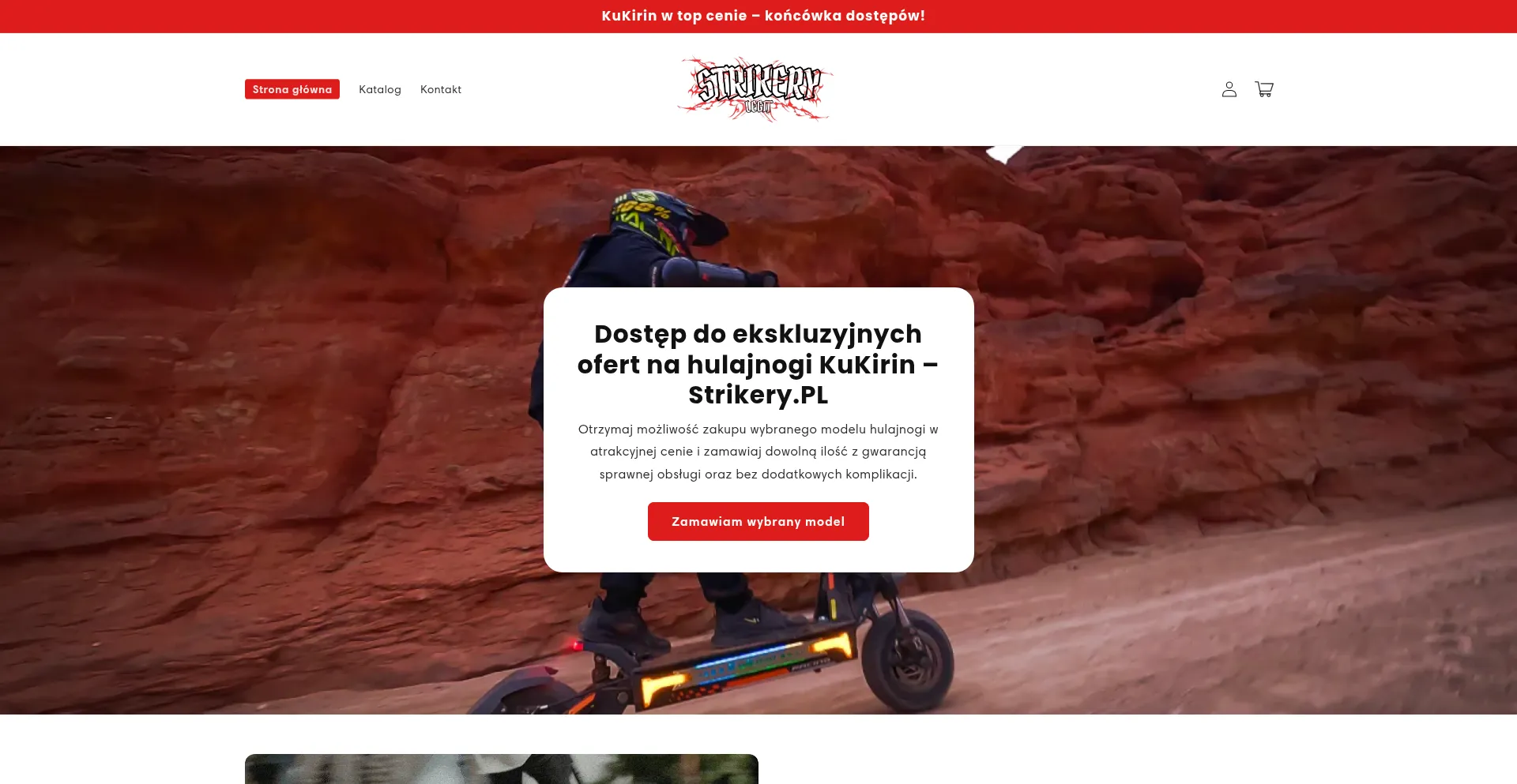 Website screenshot of Strikery.pl