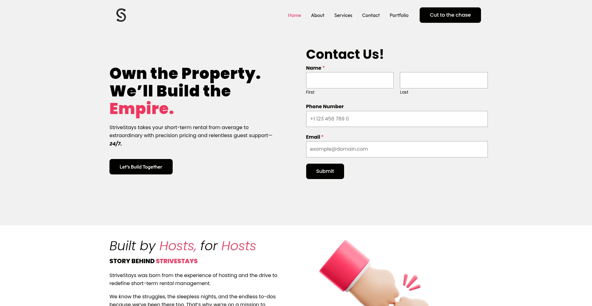 Strivestays.com Screenshot