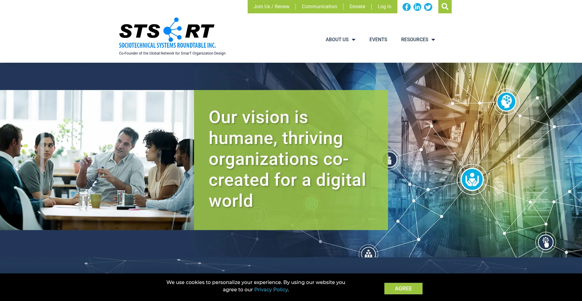 Website screenshot of Stsroundtable.com
