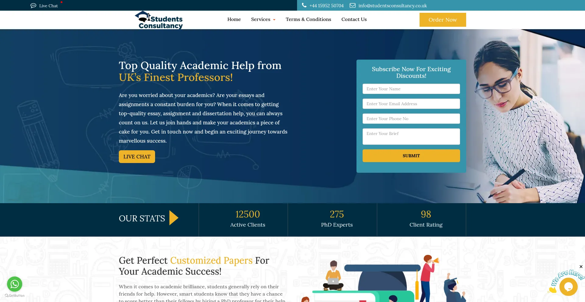 ¿És Seguro y Confiable Studentsconsultancy.co.uk?