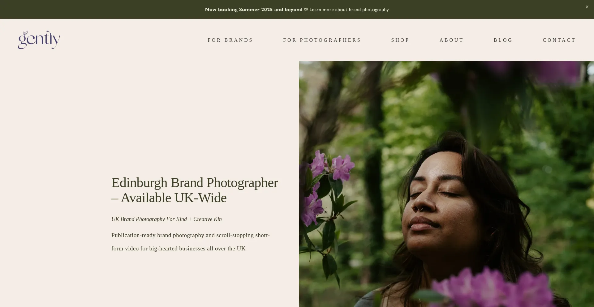 Website screenshot of Studiogently.com