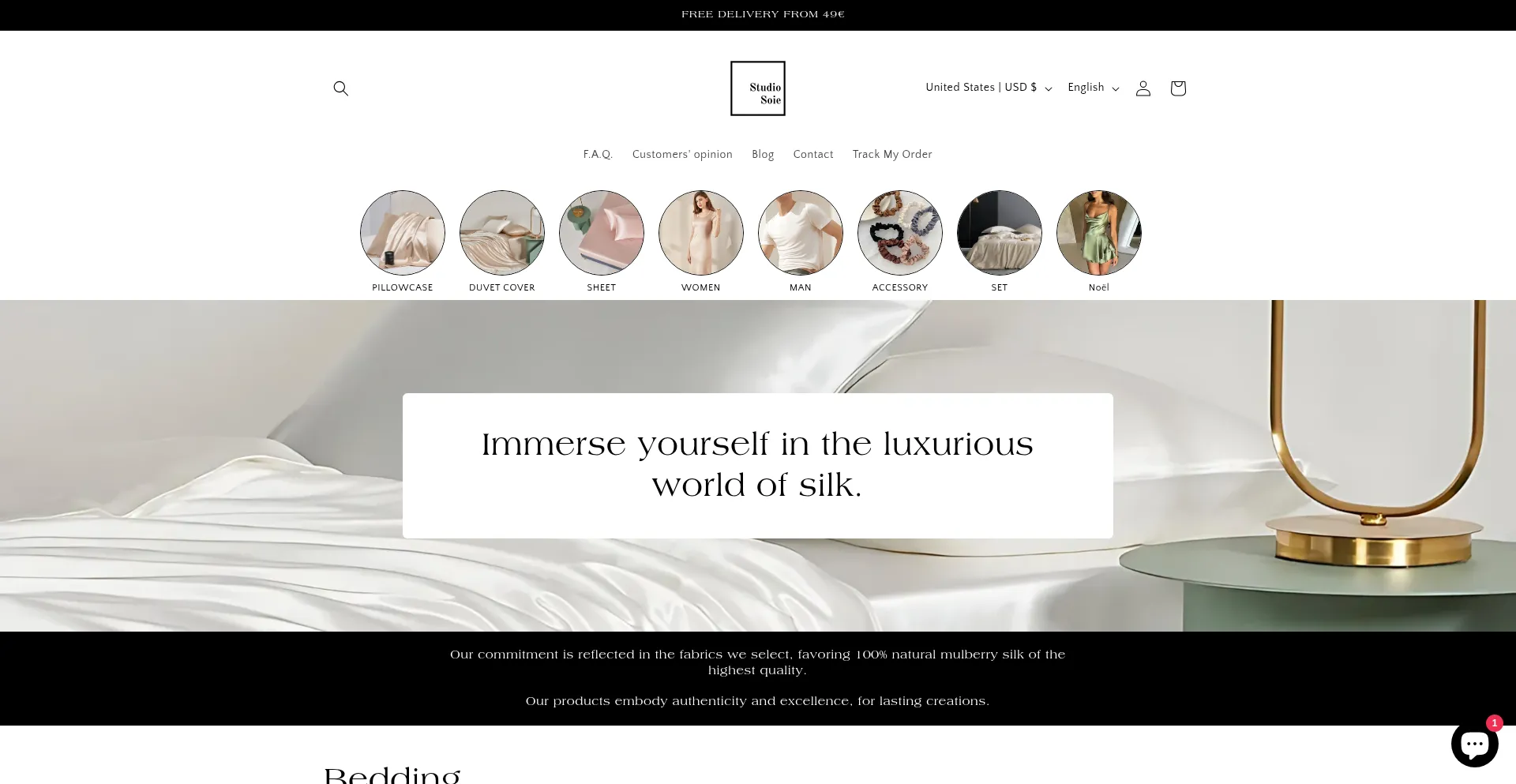 Website screenshot of Studiosoie.com
