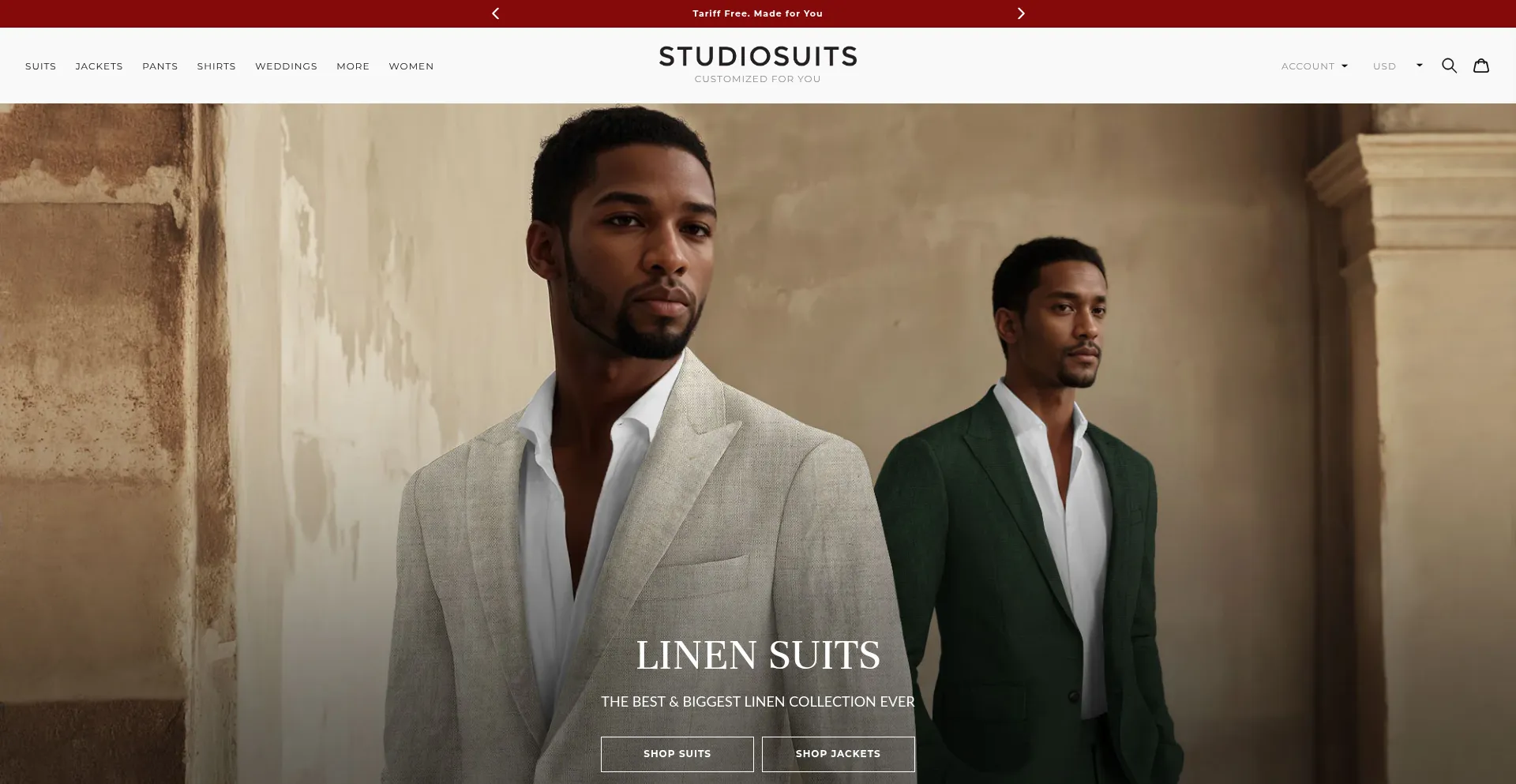 Studiosuits.com Screenshot