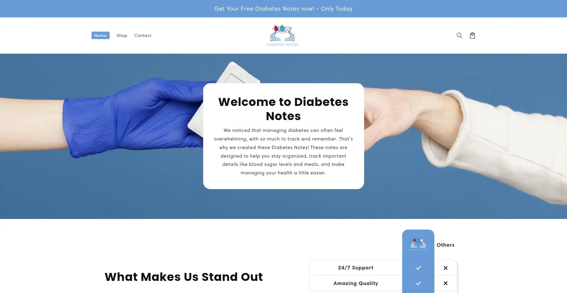 Website screenshot of Studyfitnotes.com