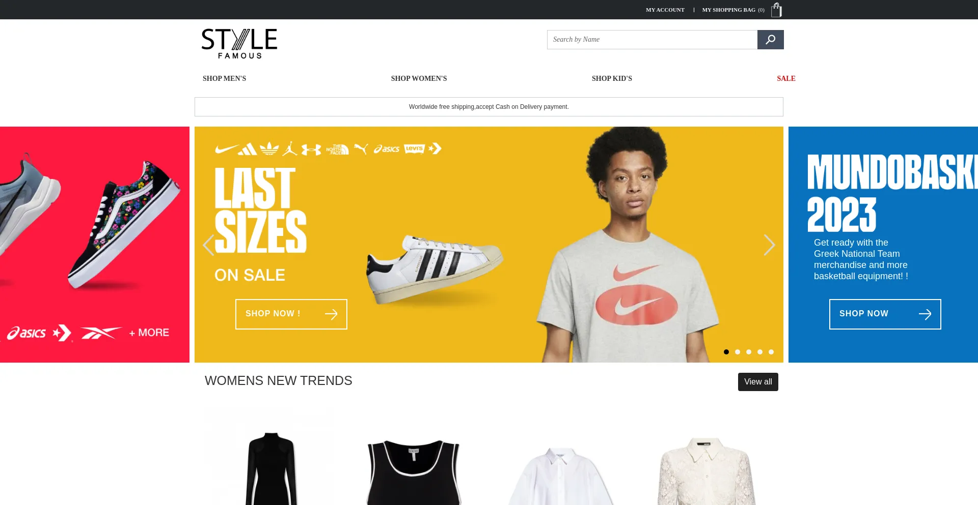 Website screenshot of Stylefamous.com