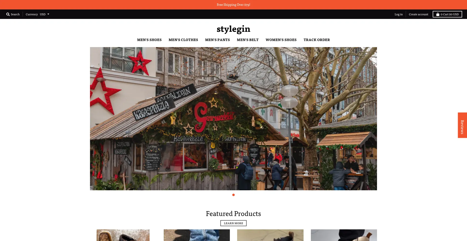 Website screenshot of Stylegin.com